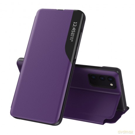 Eco Leather View Case elegancki futerał etui z klapką i funkcją podstawki Samsung Galaxy A32 4G fioletowy