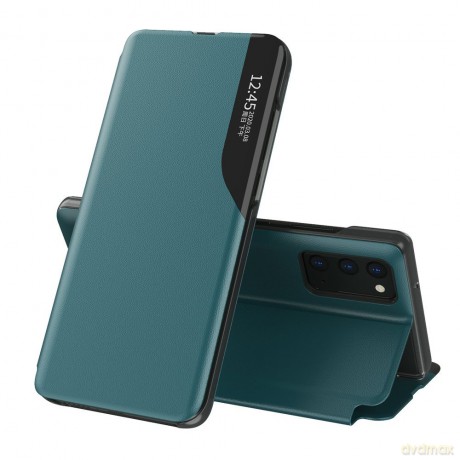 Eco Leather View Case elegancki futerał etui z klapką i funkcją podstawki Samsung Galaxy A32 5G zielony