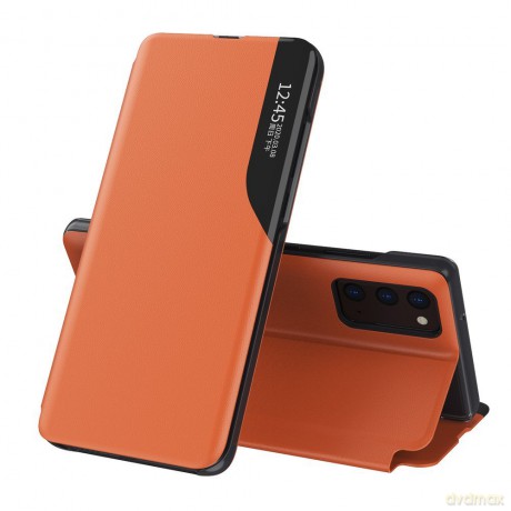 Eco Leather View Case elegancki futerał etui z klapką i funkcją podstawki Samsung Galaxy M51 pomarańczowy