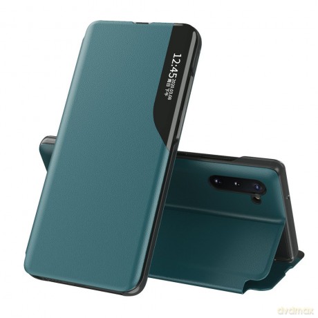 Eco Leather View Case elegancki futerał etui z klapką i funkcją podstawki Samsung Galaxy Note 10 zielony