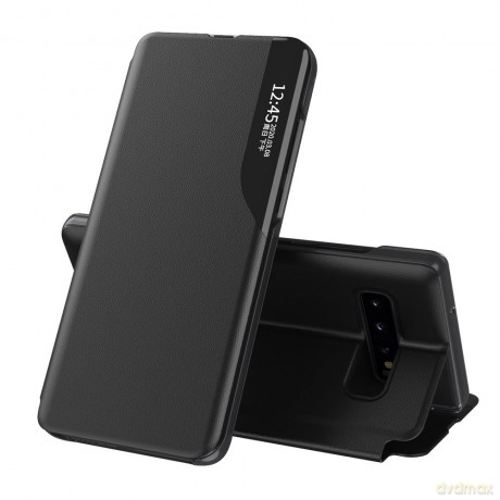 Eco Leather View Case elegancki futerał etui z klapką i funkcją podstawki Samsung Galaxy S10 czarny