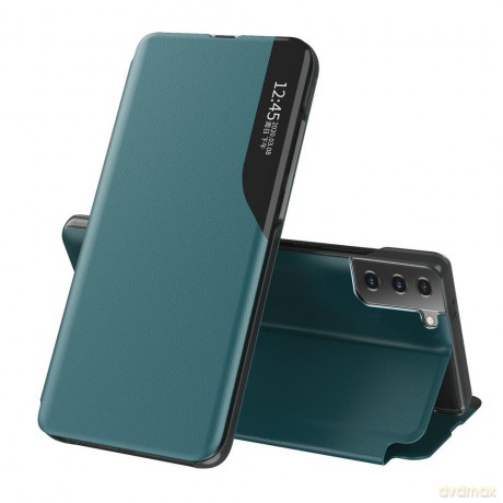 Eco Leather View Case elegancki futerał etui z klapką i funkcją podstawki Samsung Galaxy S21+ 5G (S21 Plus 5G) zielony