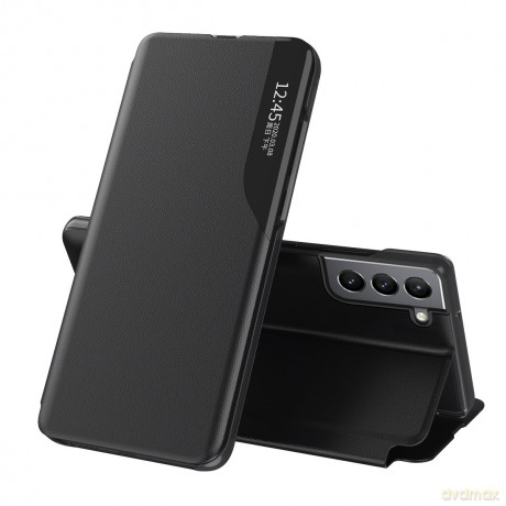 Eco Leather View Case elegancki futerał etui z klapką i funkcją podstawki Samsung Galaxy S22 czarny
