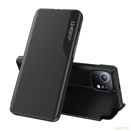 Eco Leather View Case elegancki futerał etui z klapką i funkcją podstawki Xiaomi Mi 11 czarny