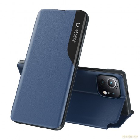 Eco Leather View Case elegancki futerał etui z klapką i funkcją podstawki Xiaomi Mi 11 niebieski
