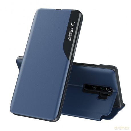 Eco Leather View Case elegancki futerał etui z klapką i funkcją podstawki Xiaomi Redmi Note 8 Pro niebieski