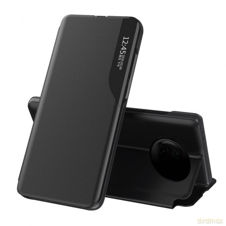 Eco Leather View Case elegancki futerał etui z klapką i funkcją podstawki Xiaomi Redmi Note 9T 5G czarny