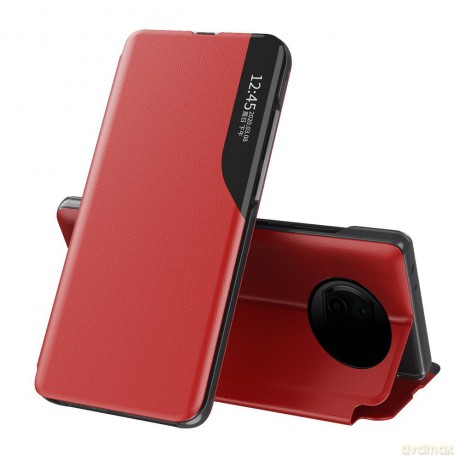Eco Leather View Case elegancki futerał etui z klapką i funkcją podstawki Xiaomi Redmi Note 9T 5G czerwony
