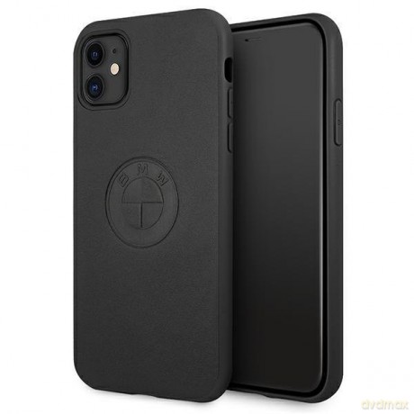 Etui BMW BMHCN61REELK iPhone 11 6,1" czarny/black hardcase Leather Emboss
