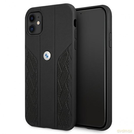 Etui BMW BMHCN61RSPPK iPhone 11 6,1" czarny/black hardcase Leather Curve Perforate