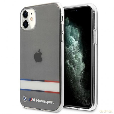 Etui BMW BMHCN61SHTWK iPhone 11 6,1" transparent hardcase Tricolor Stripes