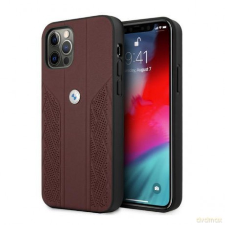 Etui BMW BMHCP12LRSPPR iPhone 12 Pro Max 6,7" czerwony/red hardcase Leather Curve Perforate