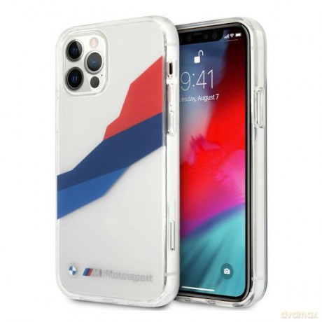 Etui BMW BMHCP12MSKTGT iPhone 12/12 Pro 6,1" transparent hardcase Motorsport Tricolor