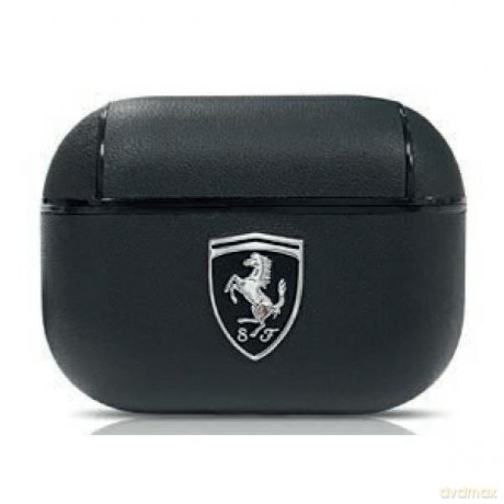 Ferrari FEOAPLEBK AirPods Pro cover czarny/black Off Track Genuine Leather