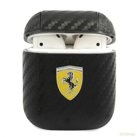 Ferrari FESA2CABK AirPods cover czarny/black On Track PU Carbon