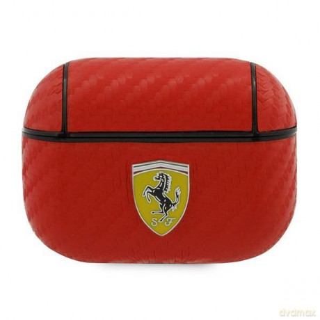 Ferrari FESAPCARE AirPods Pro cover czerwony/red On Track PU Carbon