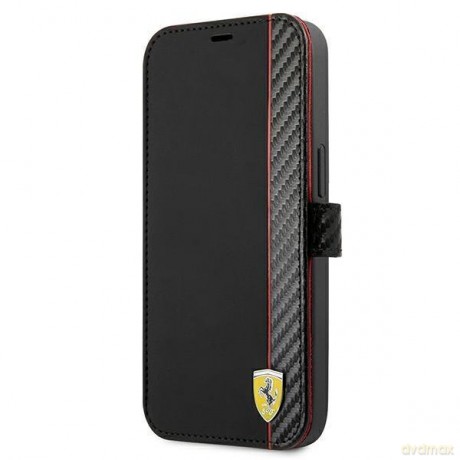 Ferrari FESAXFLBKP13XBK iPhone 13 Pro Max 6,7" czarny/black book On Track Carbon Stripe