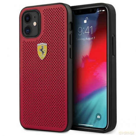 Ferrari FESPEHCP12SRE iPhone 12 mini 5,4" czerwony/red hardcase On Track Perforated