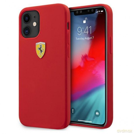 Ferrari FESSIHCP12SRE iPhone 12 mini 5,4" czerwony/red hardcase On Track Silicone