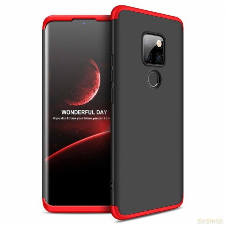 GKK 360 Protection Case etui na całą obudowę przód + tył Huawei Mate 20 czarno-czerwony