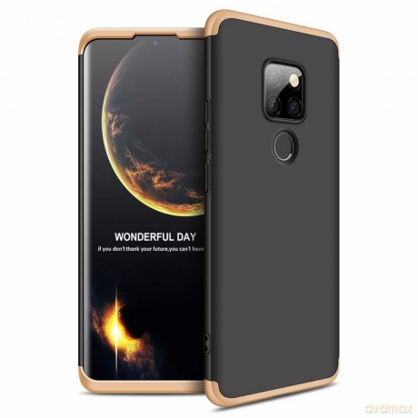 GKK 360 Protection Case etui na całą obudowę przód + tył Huawei Mate 20 czarno-złoty