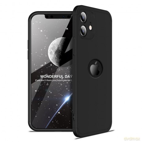 GKK 360 Protection Case etui na całą obudowę przód + tył iPhone 12 czarny