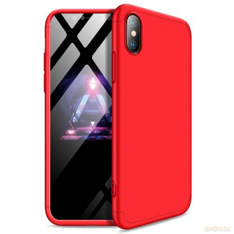 GKK 360 Protection Case etui na całą obudowę przód + tył iPhone XS Max czerwony