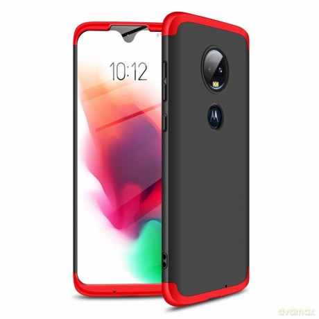 GKK 360 Protection Case etui na całą obudowę przód + tył Motorola Moto G7 czarno-czerwony
