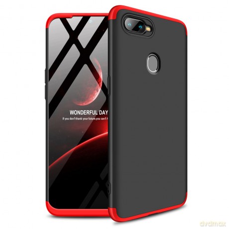 GKK 360 Protection Case etui na całą obudowę przód + tył Oppo AX7 czarno-czerwony