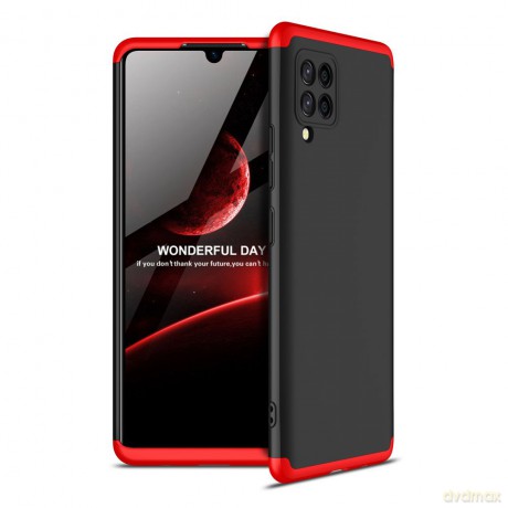 GKK 360 Protection Case etui na całą obudowę przód + tył Samsung Galaxy A42 5G czarno-czerwony