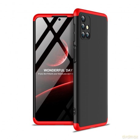 GKK 360 Protection Case etui na całą obudowę przód + tył Samsung Galaxy M31s czarno-czerwony