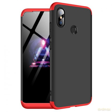 GKK 360 Protection Case etui na całą obudowę przód + tył Xiaomi Mi 8 SE czarno-czerwony