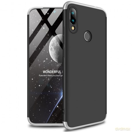 GKK 360 Protection Case etui na całą obudowę przód + tył Xiaomi Redmi 7 czarno-srebrny