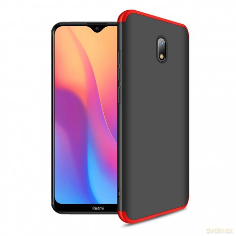 GKK 360 Protection Case etui na całą obudowę przód + tył Xiaomi Redmi 8A czarno-czerwony
