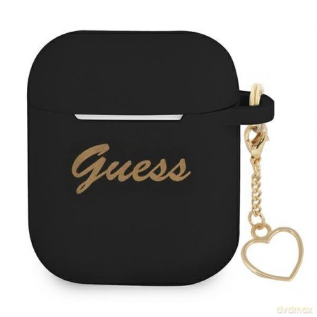 Guess GUA2LSCHSK AirPods 1/2 cover czarny/black Silicone Charm Collection