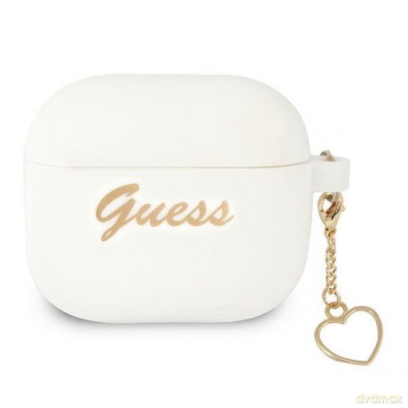 Guess GUA3LSCHSH AirPods 3 cover biały/white Silicone Charm Collection