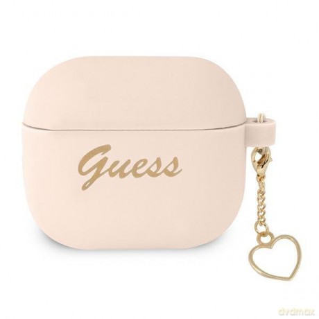 Guess GUA3LSCHSP AirPods 3 cover różowy/pink Silicone Charm Collection
