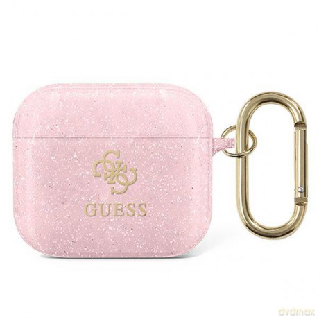 Guess GUA3UCG4GP AirPods 3 cover różowy/pink Glitter Collection