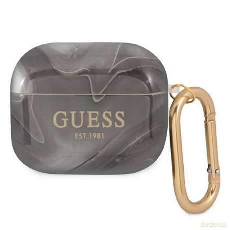 Guess GUA3UNMK AirPods 3 cover czarny/black Marble Collection