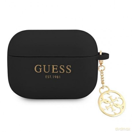 Guess GUAPLSC4EK AirPods Pro cover czarny/black Silicone Charm Collection