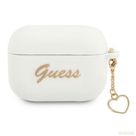 Guess GUAPLSCHSH AirPods Pro cover biały/white Silicone Charm Collection