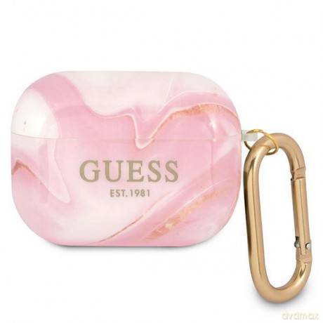Guess GUAPUNMP AirPods Pro cover różowy/pink Marble Collection
