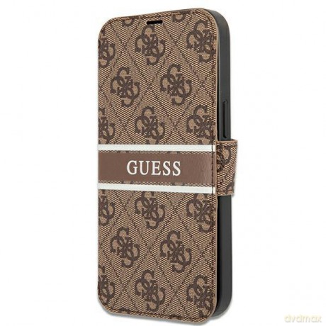 Guess GUBKP13M4GDBR iPhone 13 6,1" brązowy/brown book 4G Stripe