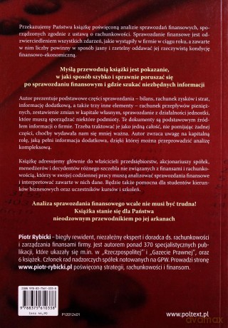 Sprawozdanie Finansowe Co Mówi O Firmie (broszurowa) - Piotr Rybicki [KSIĄŻKA]
