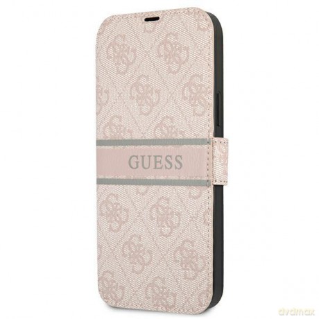 Guess GUBKP13X4GDPI iPhone 13 Pro Max 6,7" różowy/pink book 4G Stripe