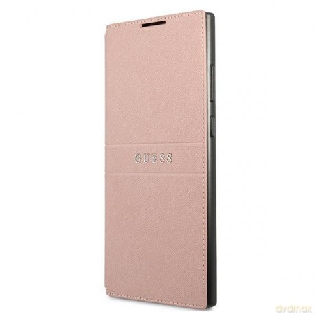 Guess GUBKS22LPSASBPI S22 Ultra S908 różowy/pink book Saffiano Stripes