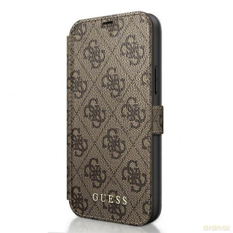 Guess GUFLBKSP12M4GB iPhone 12/12 Pro 6,1" brązowy/brown book 4G Charms Collection
