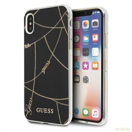 Guess GUHCI65PCUCHBK iPhone Xs Max czarny/black hardcase Gold Chain Collection