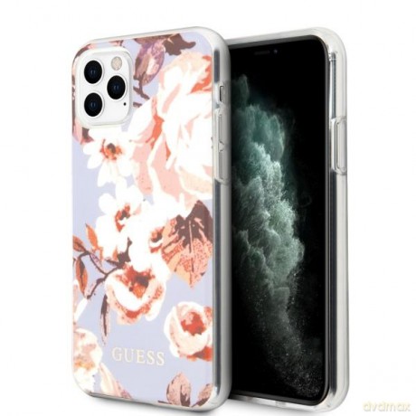 Guess GUHCN58IMLFL02 iPhone 11 Pro liliowy/lilac N°2 Flower Collection