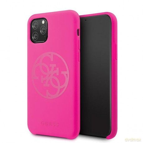 Guess GUHCN58LS4GFU iPhone 11 Pro fuksja/fuchsia hard case Silicone 4G Tone On Tone